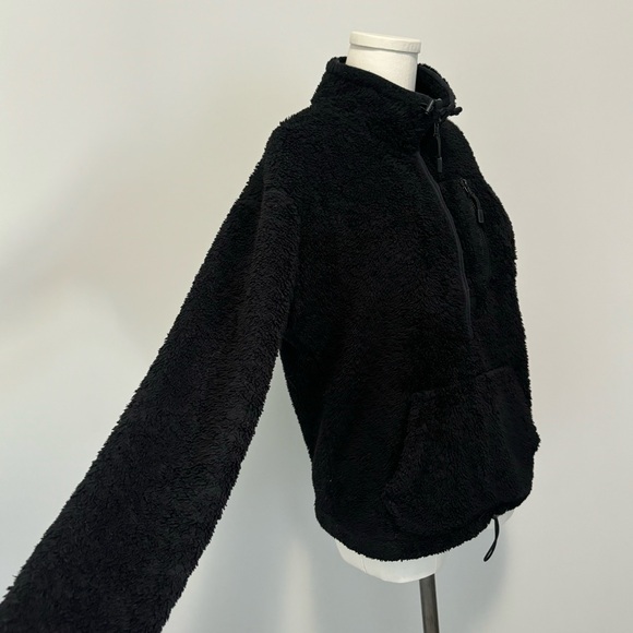 PINK Victoria’s Secret Black Sherpa Half Zip Fleece Sweater - Picture 8 of 15